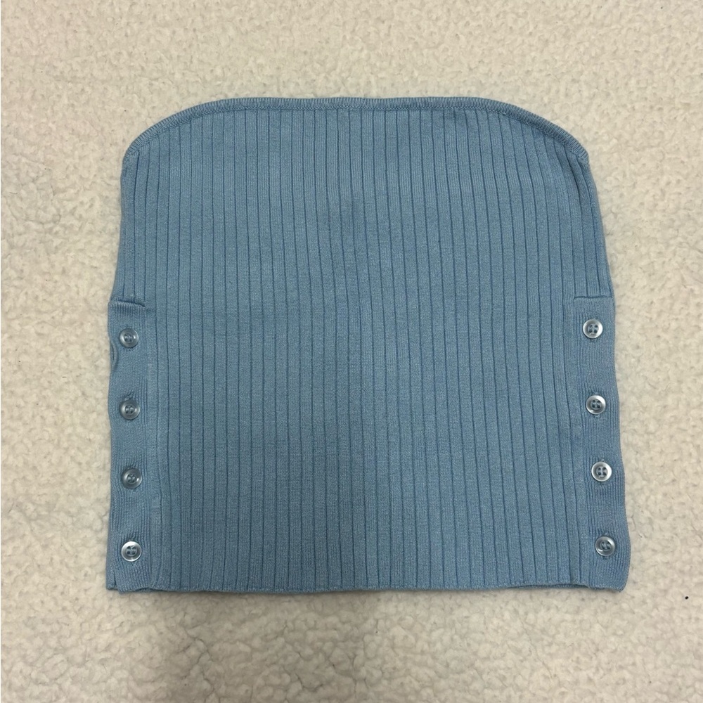 Zara Baby Blue Ribbed Tube Top ☆
